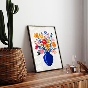 Matisse bloemenmarktprint: kleurrijke maximalistische kunst afbeelding 5