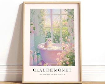Schleiereule-Bad Druck: Monet-Stil französische Kunst