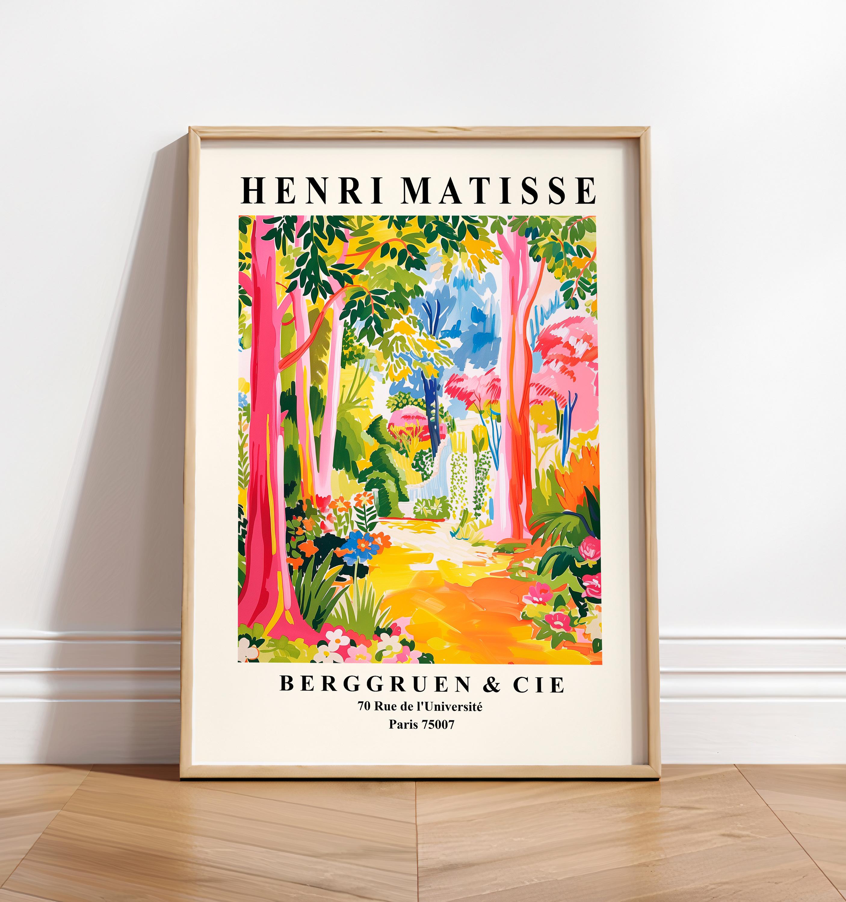 Matisse Style Tropical Forest Art Print: Pink Maximalist Decor - Etsy