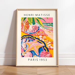 Affiche étoile de mer, décoration de plage, décoration de vacances à la mer, impression de cow-girl côtière, art mural de plage