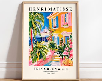 Henri Matisse Villa Print, Tropical Summer Vibes, Maximalist Wall