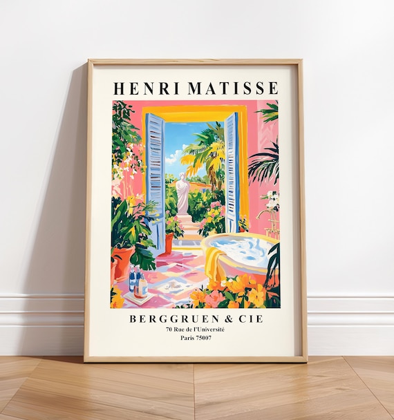 Henri Matisse Kunstdruck Auf Leinwand – Lustige Tier-Badezimmer-Motive, Farbenfroh & Verspielt