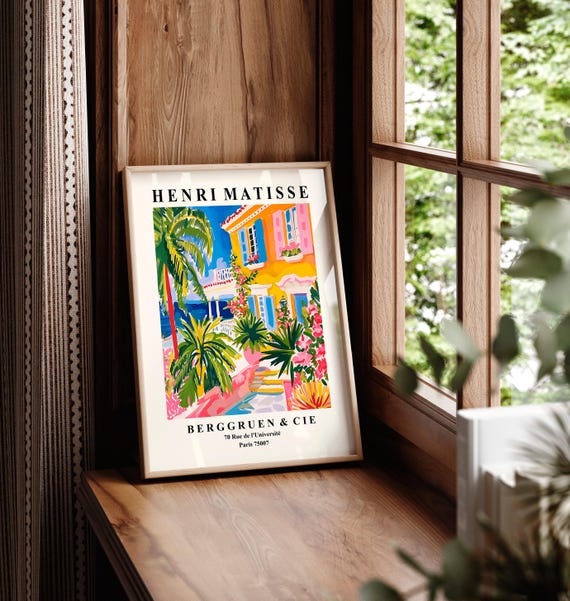 Henri Matisse Villa Print, Tropical Summer Vibes, Maximalist Wall