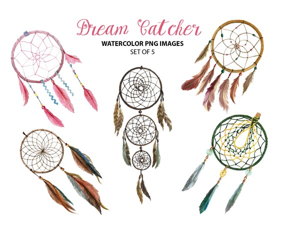 Beautiful Dreamcatcher Clipart Watercolor Clip Art Tribal Etsy