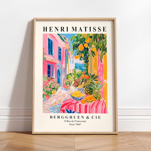 Mid Century Fruit Market Wall Art, Henri Matisse Print, Maximalist