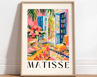 Henri Matisse Kunstdruck, Buchliebhaber Bibliothek Wand Dekor