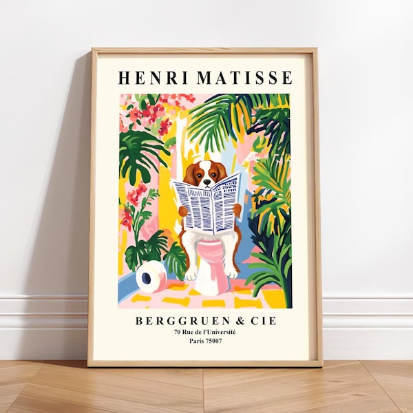 Cavalier King Charles Spaniel Poster: Matisse Stil Kunst