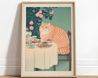 Ukiyo-e Katze Druck: Japanisches Esszimmer Dekor