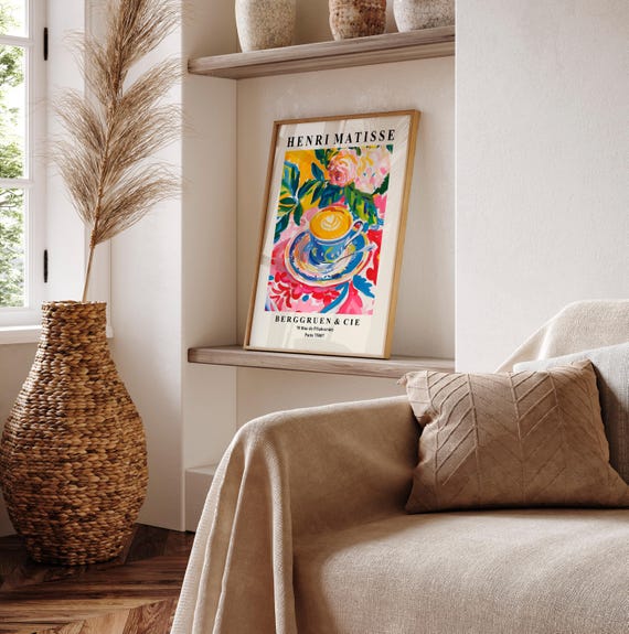 Matisse Coffee Cup Art Print: Pink Maximalist Decor - Etsy