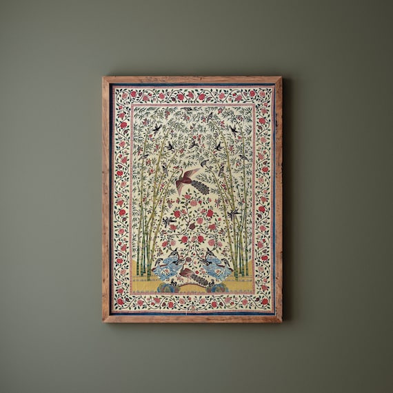 Buy Indian Palempore Art Mughal Vintage Art Print Indian Textile