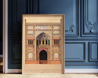 Wazir Khan Mosque Art Print – Mughal Islamic Architecture, Lahore Pakistan Decor