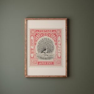 Impresión artística de hermosa estampilla postal I Impresión artística bohemia / Impresión artística de mediados de siglo / Impresión artística de decoración de pared / Impresión artística ecléctica / Impresión artística de regalo