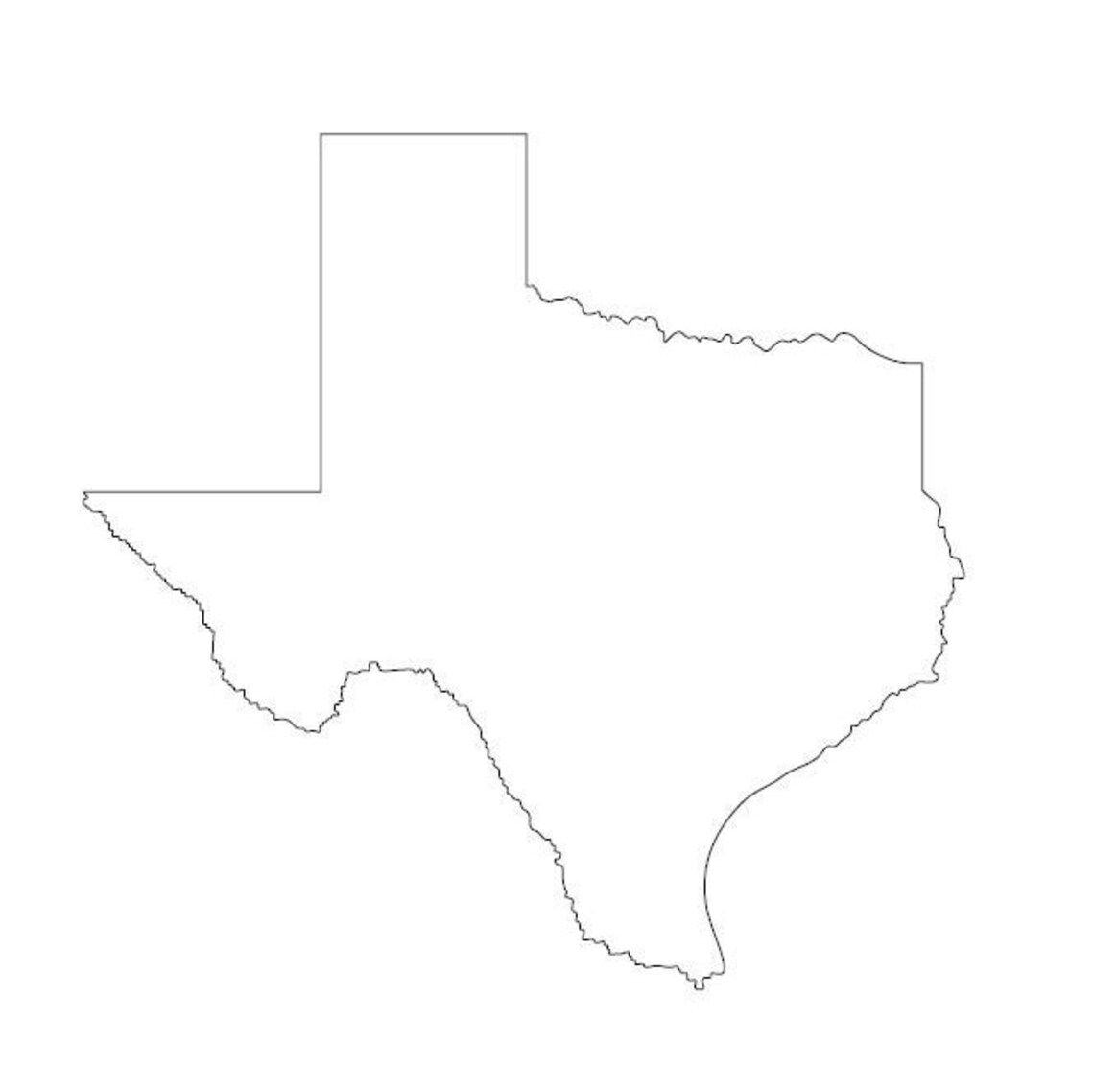 Texas CAD file 18in tall DXF CAD file Etsy