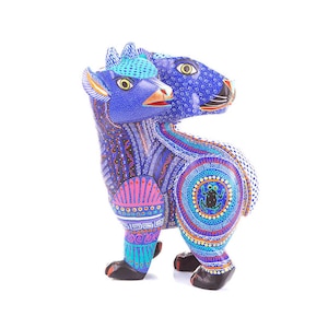 Oaxaca Alebrije bicephalous Venado and Jaguar. Double-headed copal wood alebrije