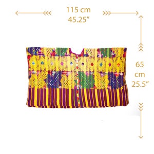 San Juan Sacatepequez vintage huipil handmade. Vintage poncho from Guatemala. Mayan fabrics image 2