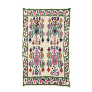 Guatemalan wool rug 235x150. Handmade pure wool rug for bohemian home.