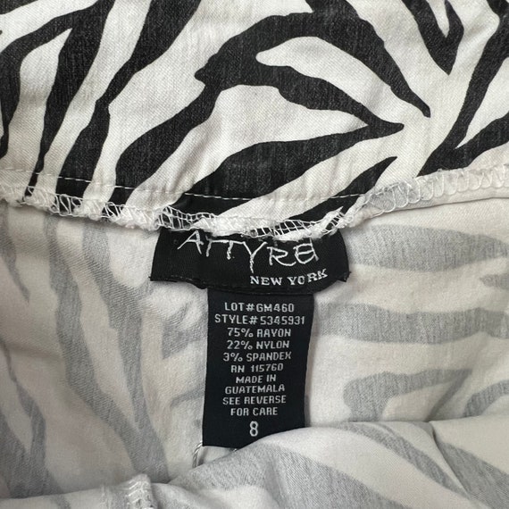 Y2k black and white zebra print mini skirt skort … - image 4