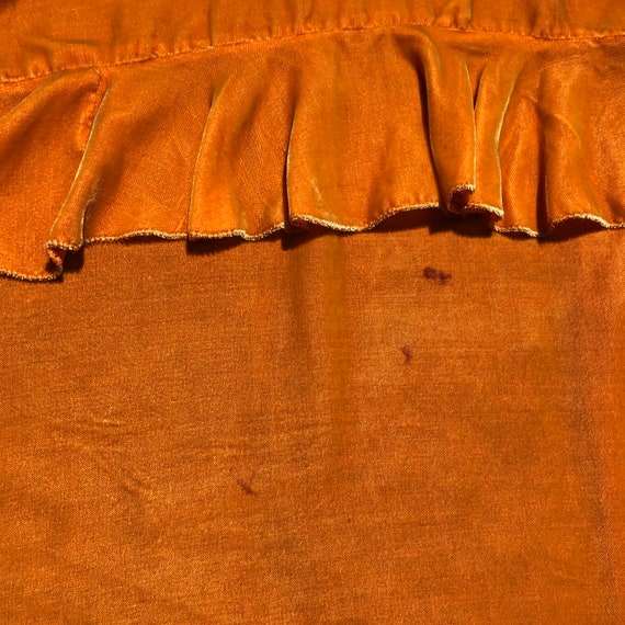 1920s antique golden SILK VELVET ruffle cape jack… - image 4