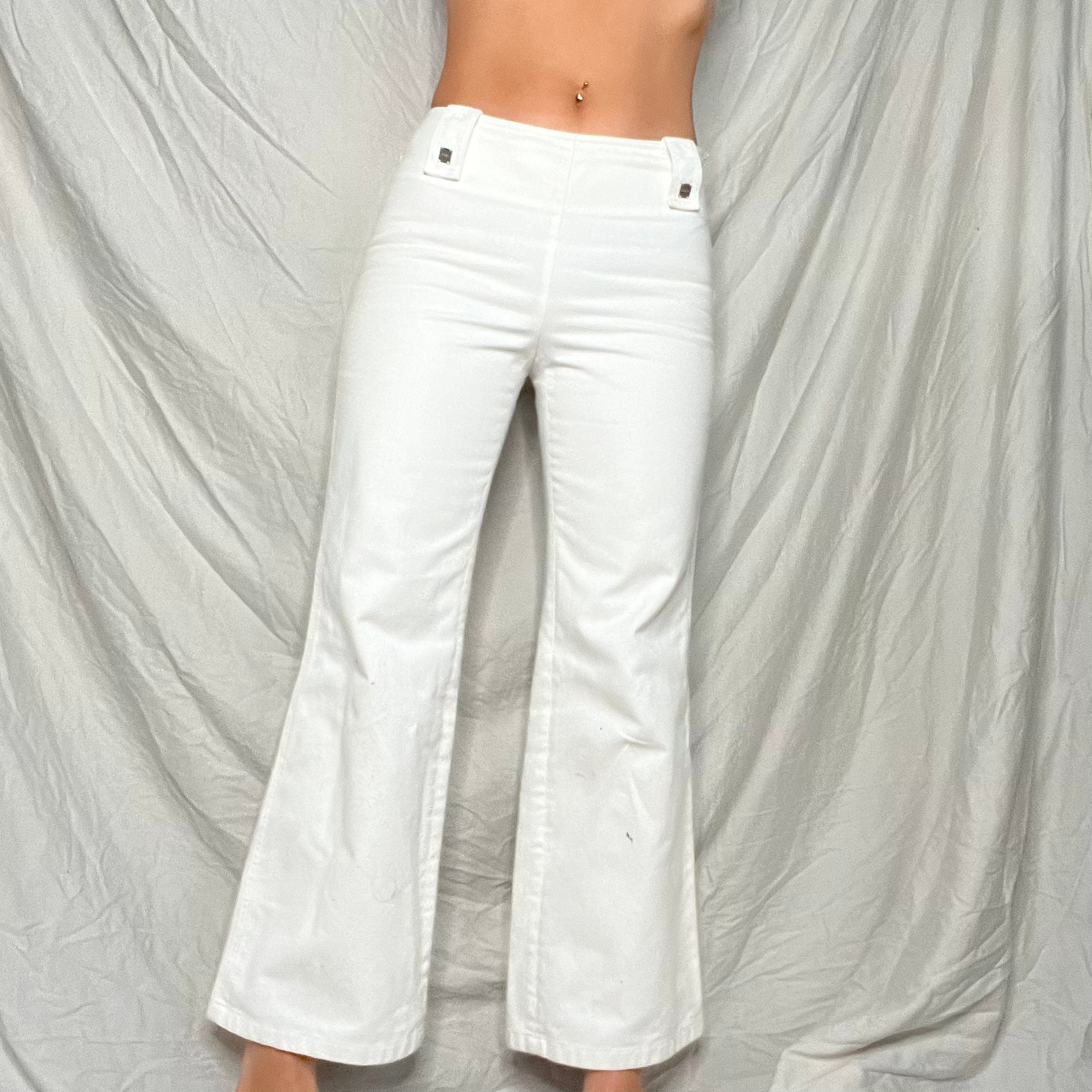 Kittie pants in white twill Size XS Worn once In - Depop