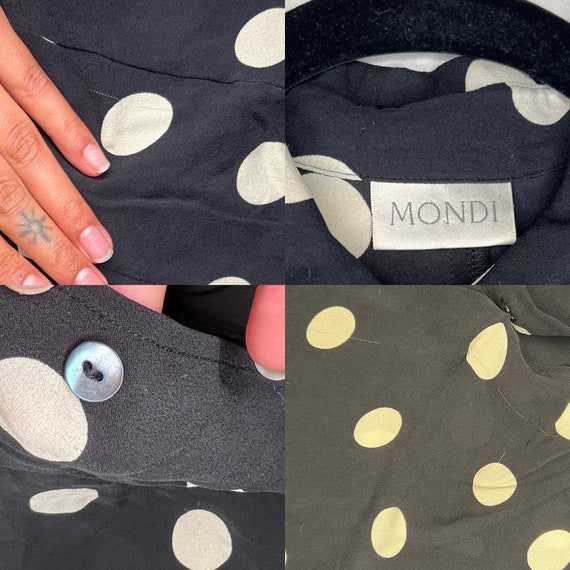 Robe à Pois Bleu Et Blanc Stephanie Charles - Taille 10 - Occasion Très Bon état