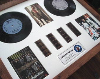 The Who Quadrophenia vinyl 35mm film cell framed montage