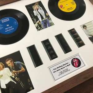 The Rolling Stones Shine A Light vinyl 35mm film cell framed montage