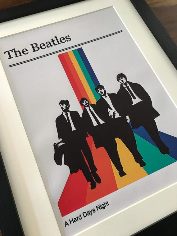 The Beatles A Hard Day's Night ウッドパネル the-beatles-a-hard-days-night-