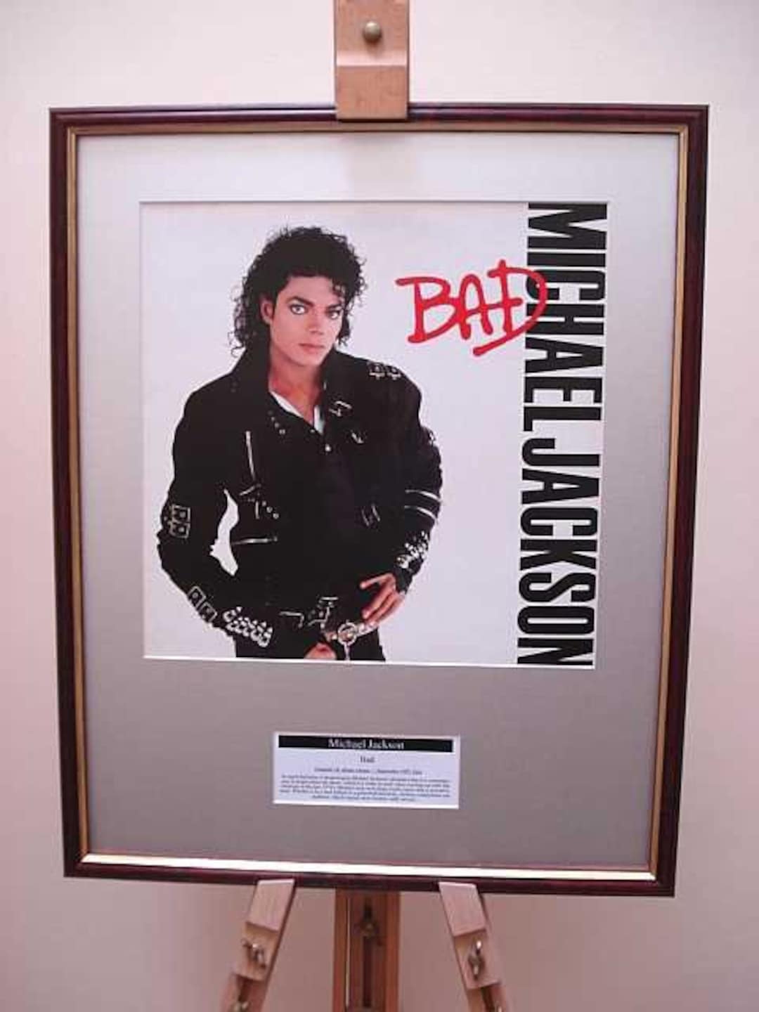 Michael Jackson Bad original framed album cover Etsy Nederland