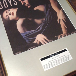 Bryan Ferry Boys and Girls LP original framed album cover