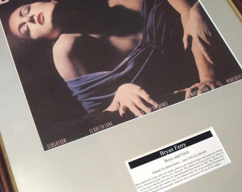 Bryan Ferry Boys and Girls LP original framed album cover