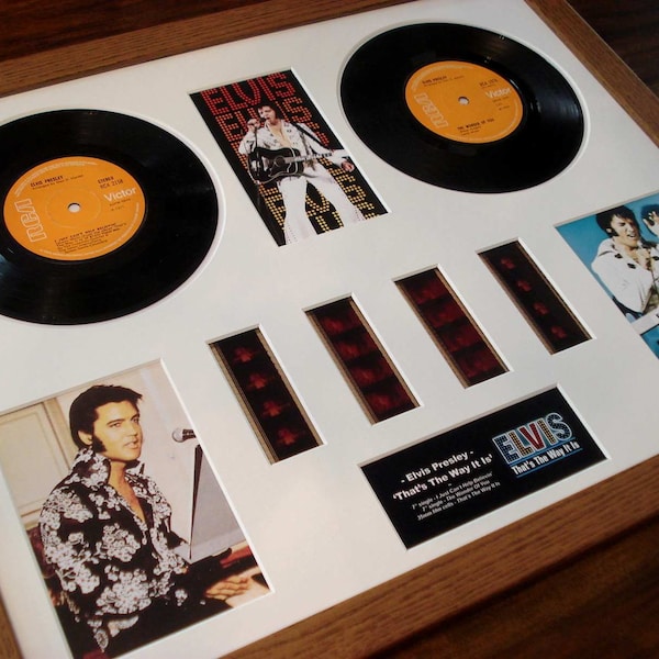 Elvis Presley That's The Way It Is vinyl 35mm film cell framed montage