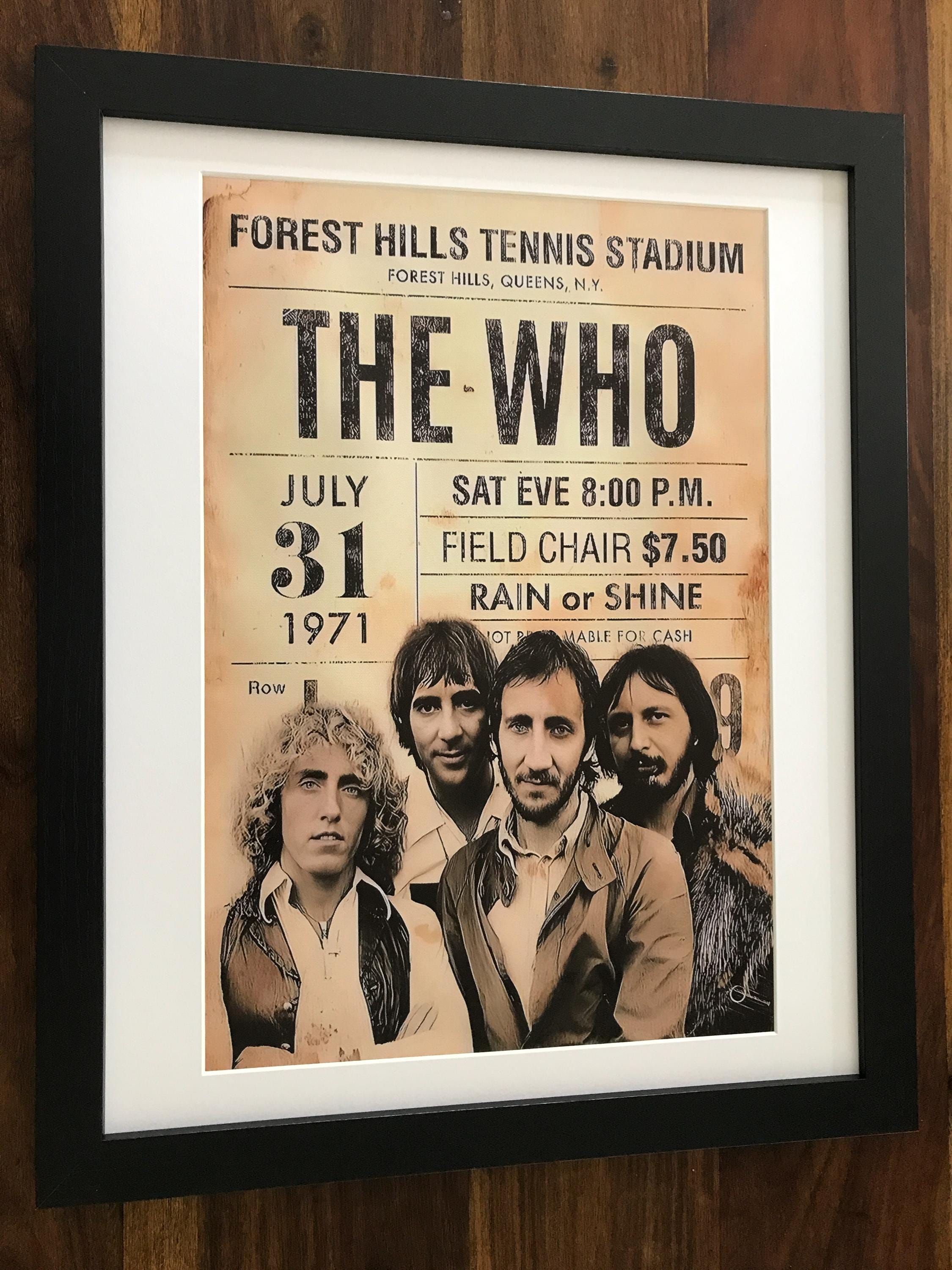 The Who Concert Poster Retro Framed Canvas Print - Etsy