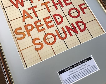 Paul McCartney Wings at the Speed of Sound original gerahmtes Albumcover