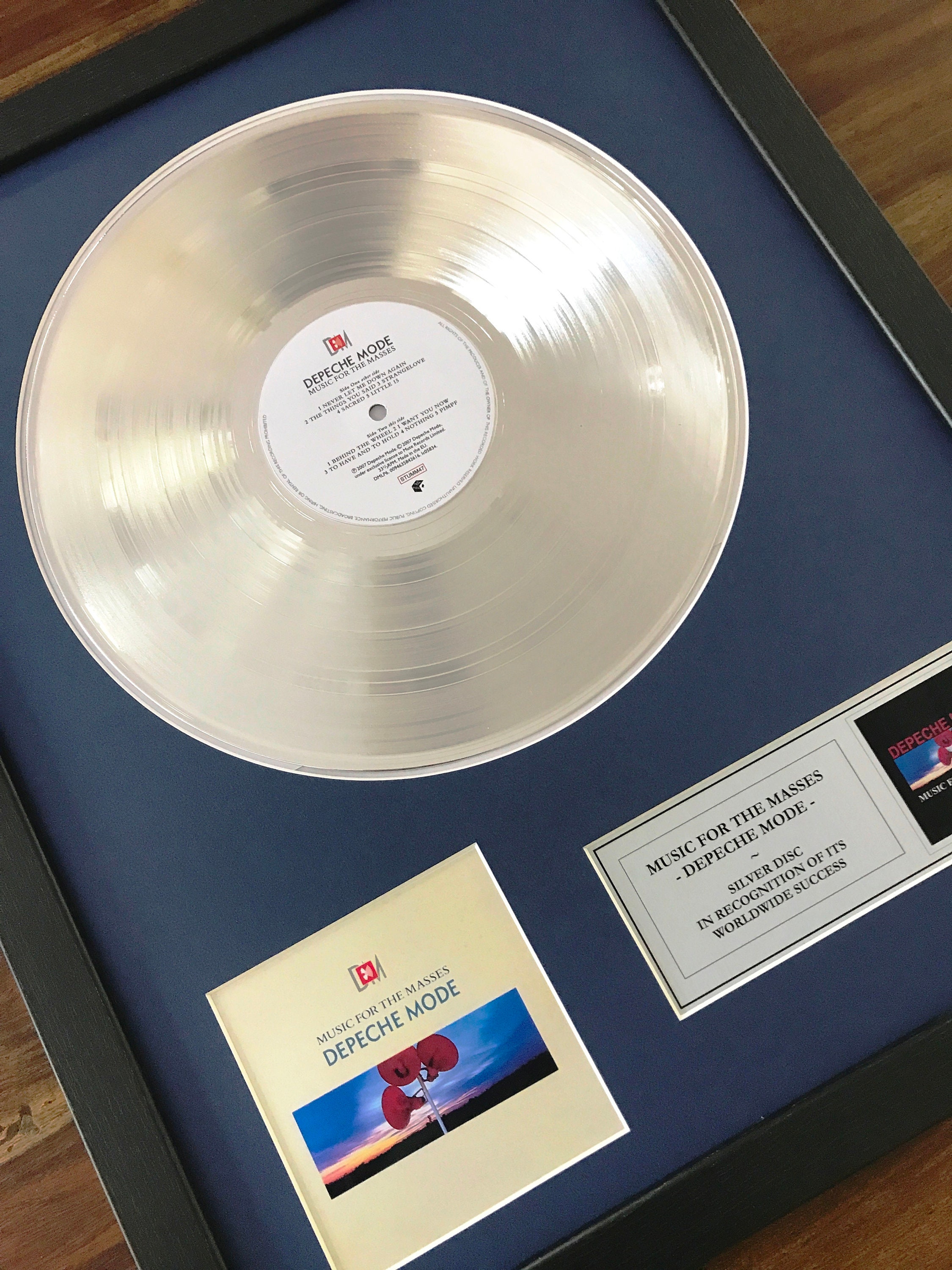 Depeche Mode Music for the Masses Silver Disc LP Record - Etsy