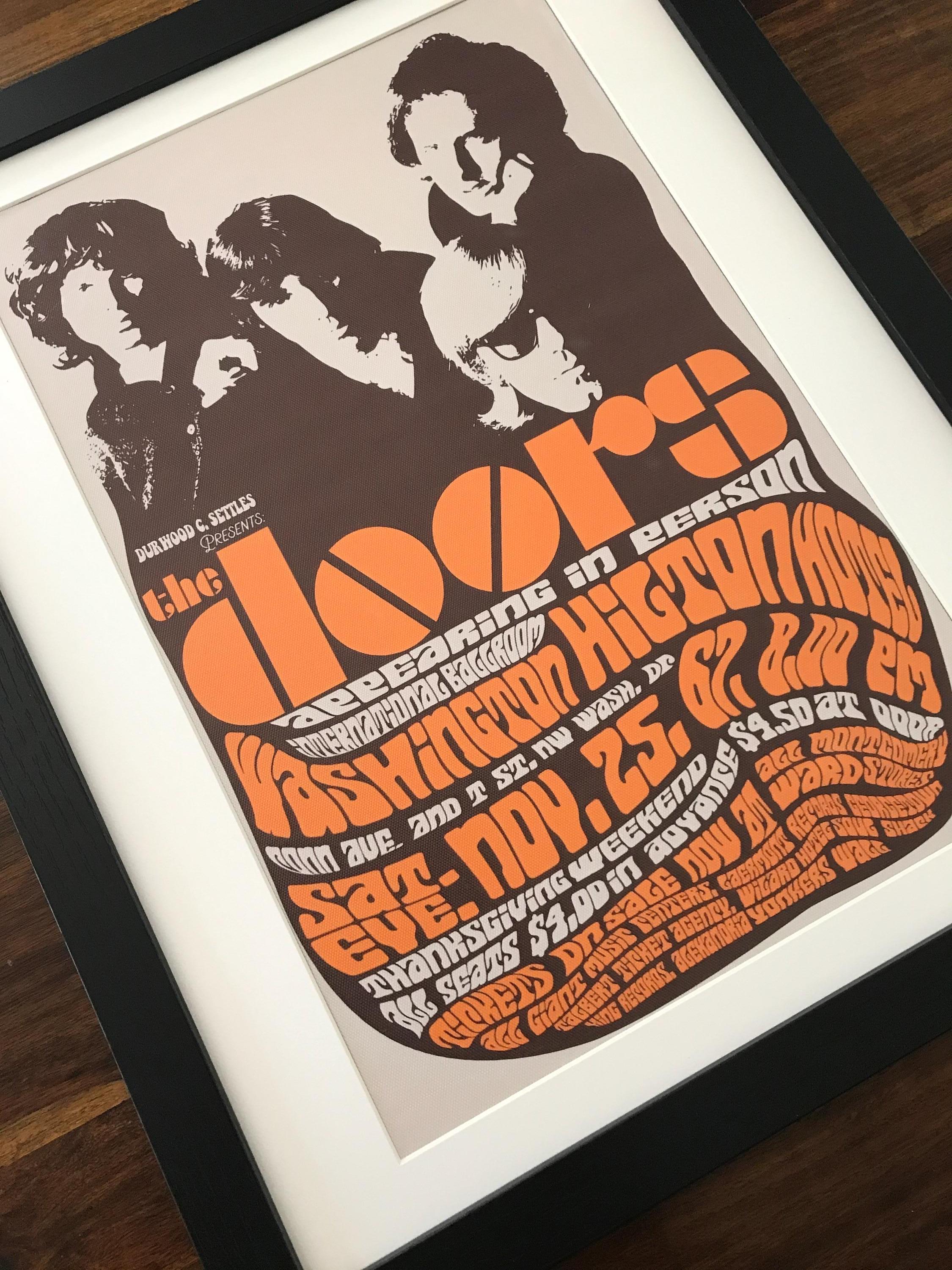 The Doors Concert Poster Classic Retro Framed Canvas Print - Etsy