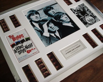 The Beatles A Hard Day's Night XL Ingelijste 35 mm filmcelpresentatie