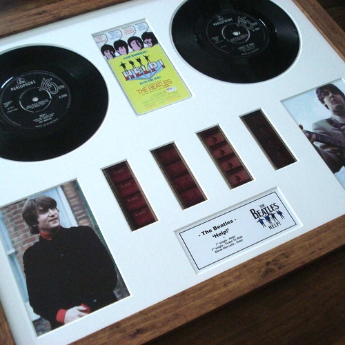 The Beatles - Help! shops - vinyl 35mm film cell framed montage