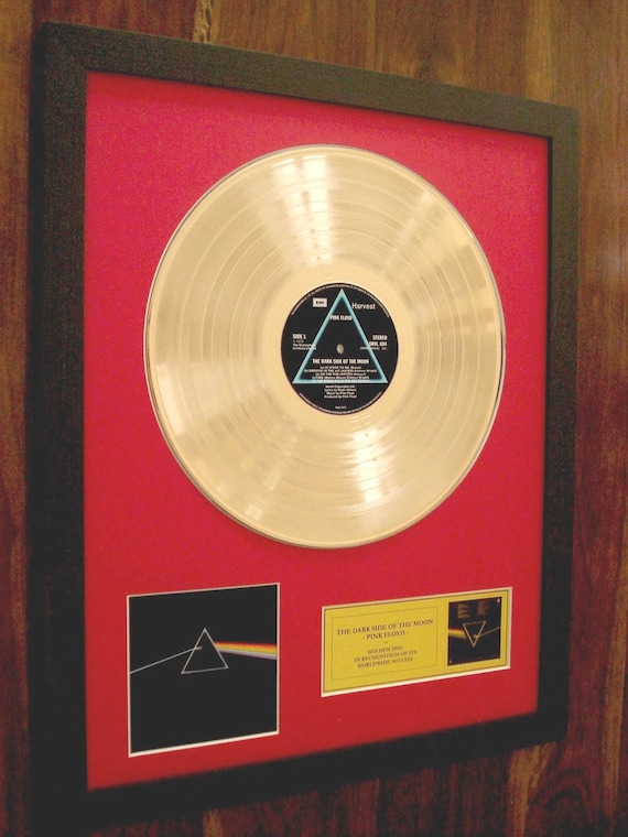 Pink Floyd The Dark Side of the Moon golden disc LP record