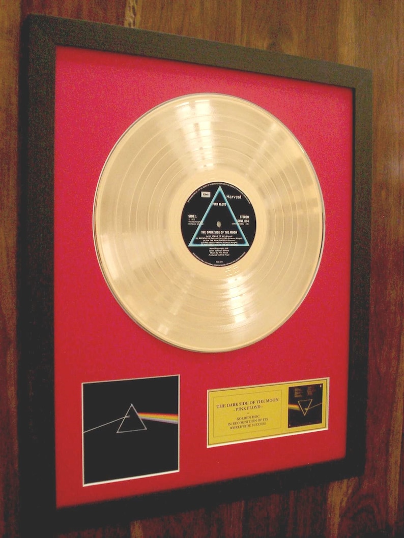 Pink Floyd The Dark Side of the Moon golden disc LP record image 2