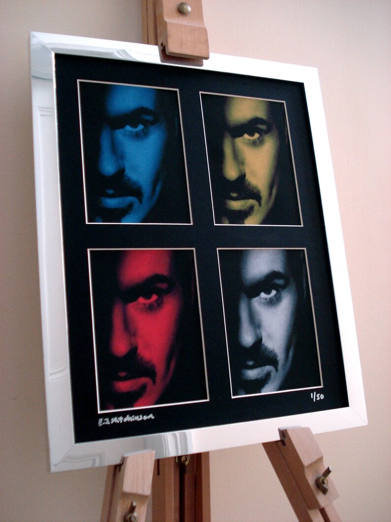 Michael Signed Framed Pop Art Canvas Print Etsy