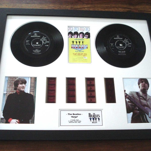 The Beatles - Help! shops - vinyl 35mm film cell framed montage