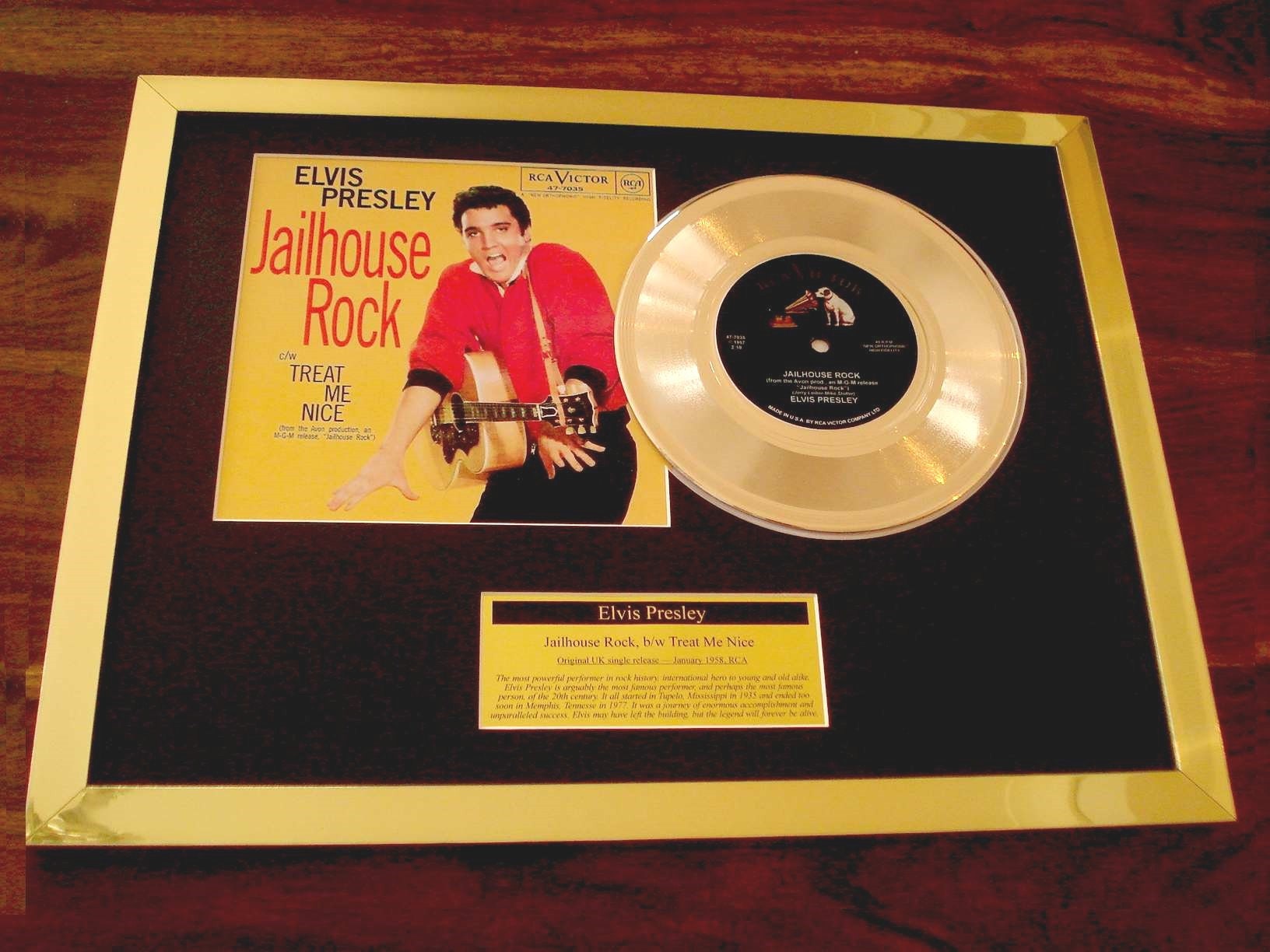 Elvis Presley - Jailhouse Rock - 7" Golden Disc 45 Record Single - Etsy