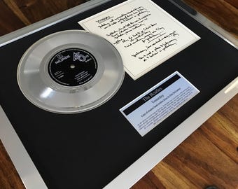 The Beatles Yesterday Silber 7 "Single + Vinyl Lyrics gerahmtes Display