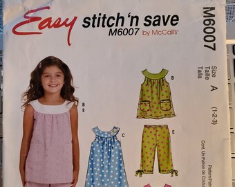 kids clothing casual summer wear McCall's Stitch 'N Save 2727 Vintage Sewing Pattern Children's and Girls' Tops and Shorts Size 7-14 kids clothing casual summer wear McCall's Stitch 'N Save 2727 Vintage Sewing Pattern Children's and Girls' Tops and Shorts Size 7-14