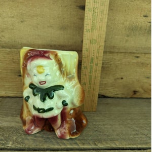 Vintage Pixie Elf Sprite Gnome Ceramic Plater Made in Japan Kitschy image 8