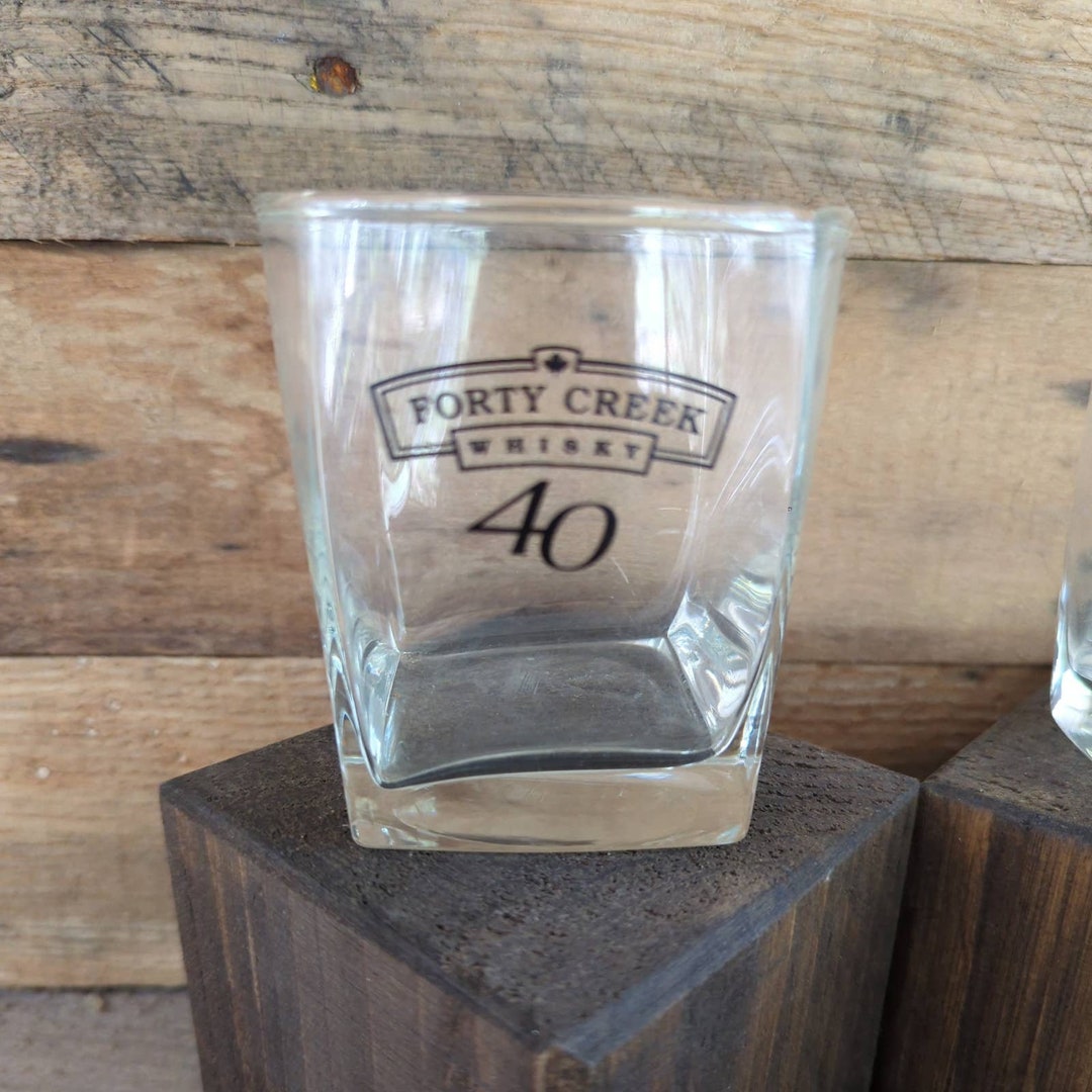 Forty Creek Whisky 40 Creek Whiskey Whisky Glasses Square Bottoms Etsy