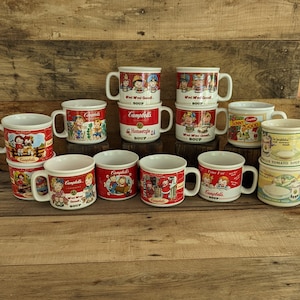 Vintage 80s Variety of Campbell's Soup mugs All listed and sold separately by West Wood or Houston Harvest