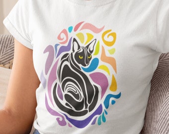 Sphynx Cat T-Shirt: Women's Fitted Graphic Tee