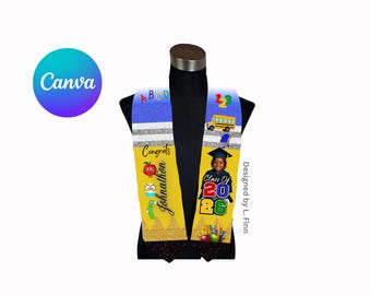編集可能なCanvaファイル 幼稚園卒業記念ストール