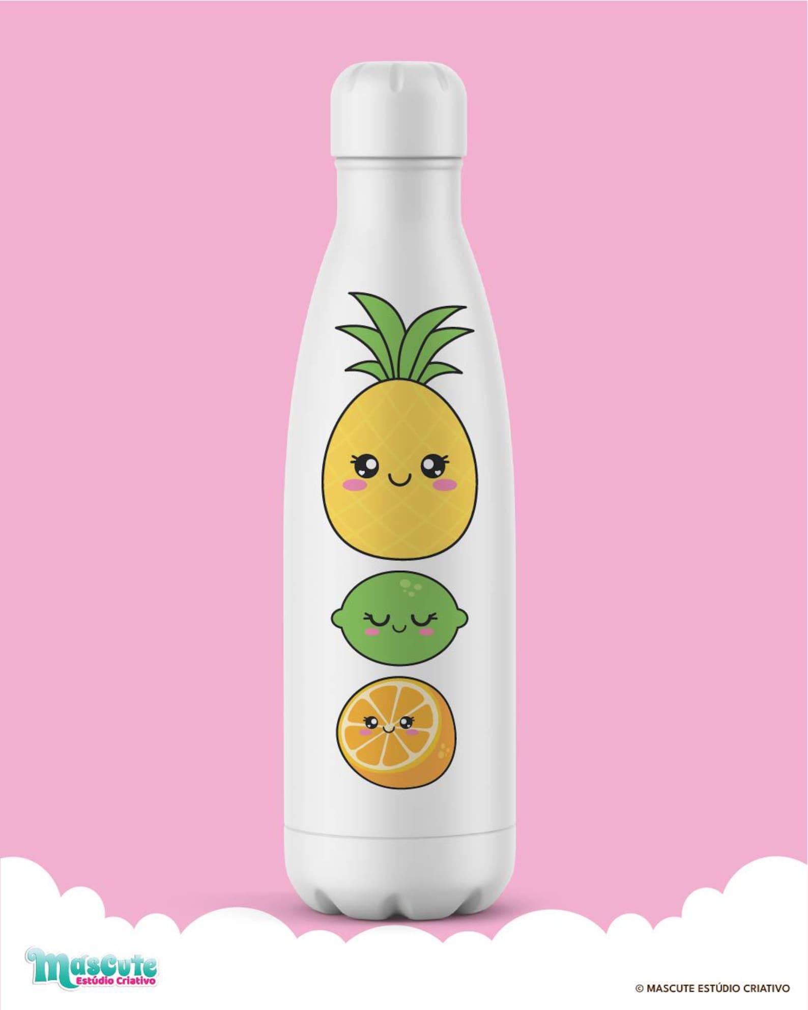 Cute Fruit Clipart Set SVG PNG EPS | Kawaii Fruit Illustrations for ...